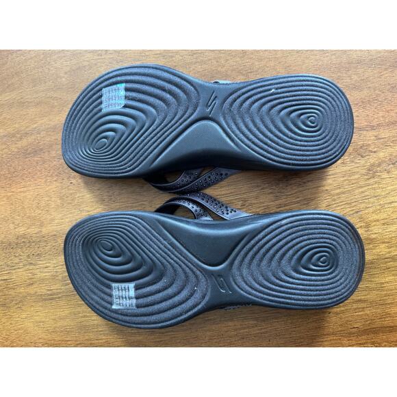 Skechers Arch Fit GOwalk Radiance Mesmerize Rhinestone Sandals Black Size 11 - Picture 5 of 10